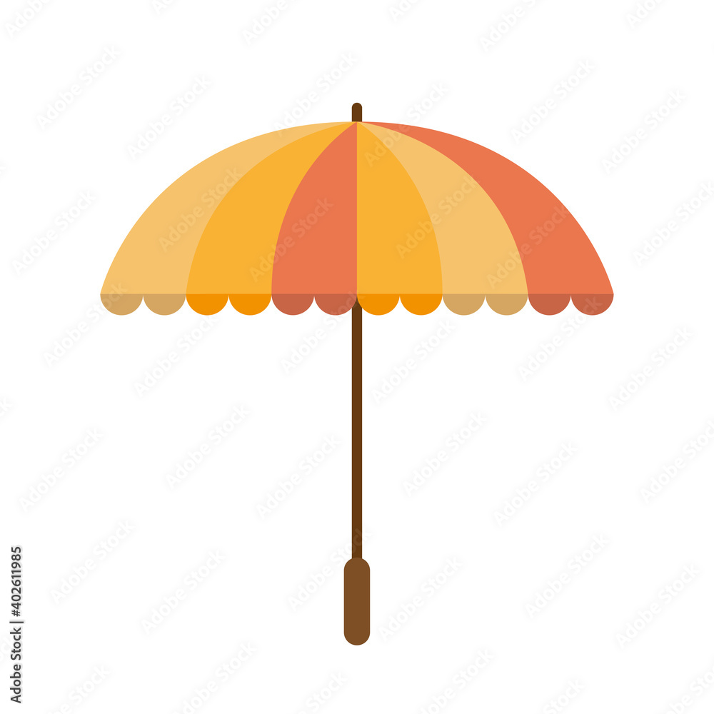 striped umbrella isolated vector design
