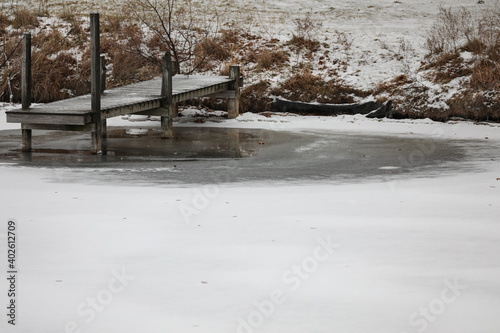 Snow Covered Dock