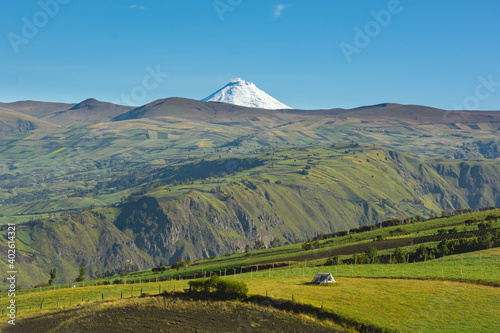 Cotopaxi volcano, mountain in autumn
