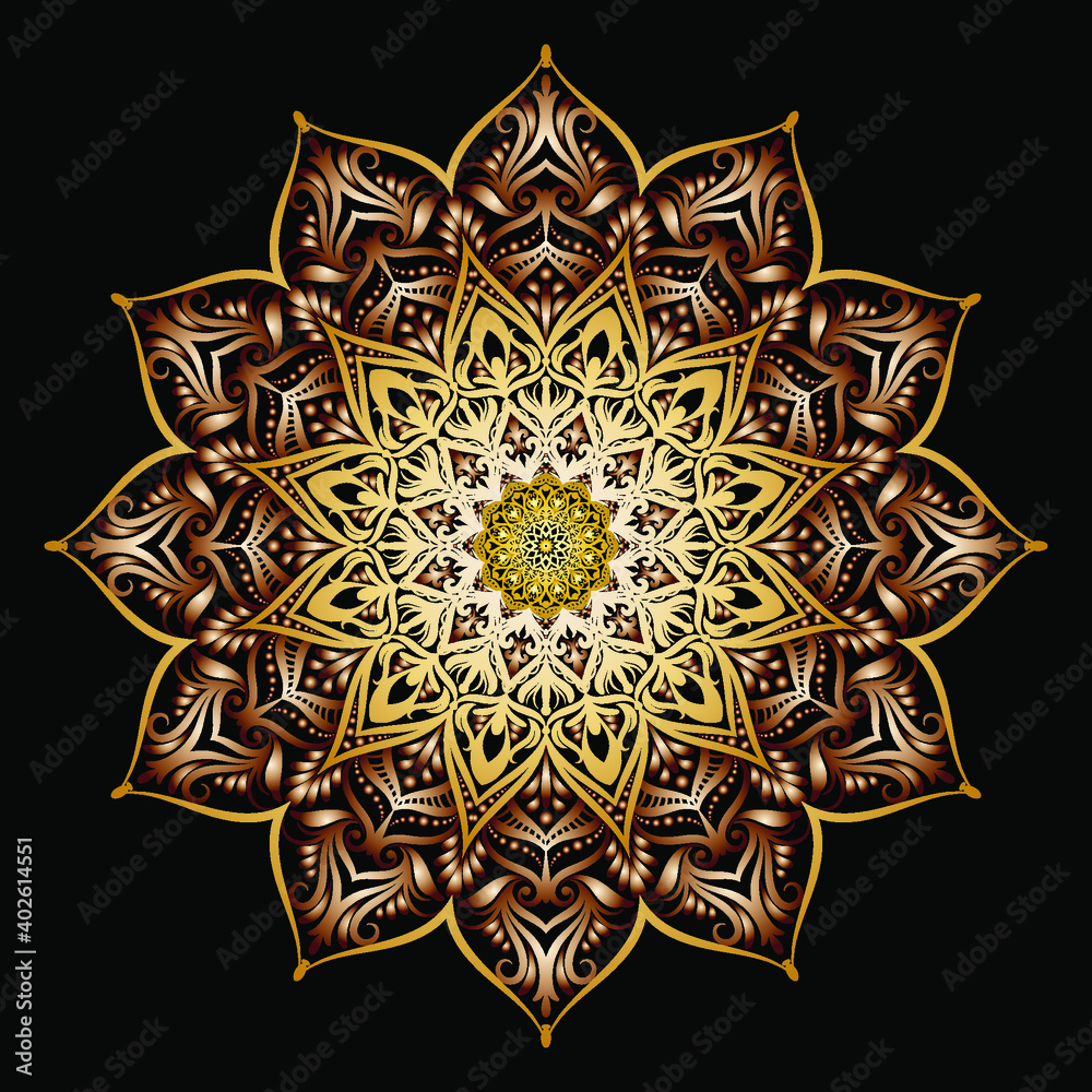 Mandala ornament editable vector element for luxuy background. Eps 10