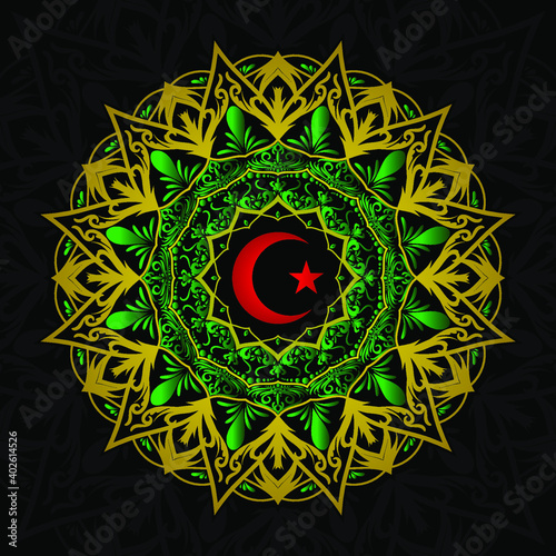 Mandala ornament editable vector element for luxuy background. Eps 10 photo