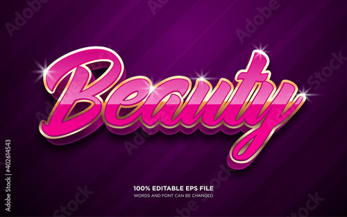 Beauty editable text style effect 