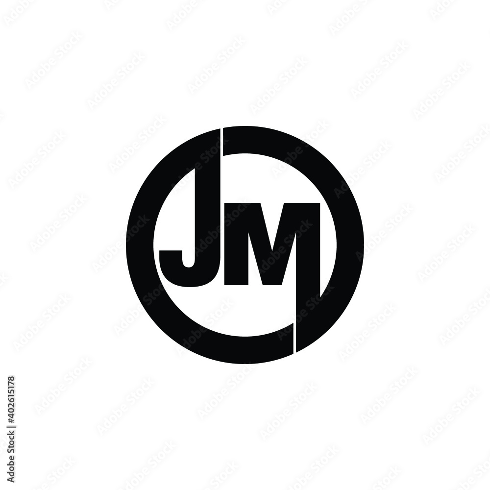 Letter JM simple logo design vector Letter JM simple logo design vector