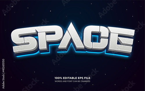 Space editable text style effect 
