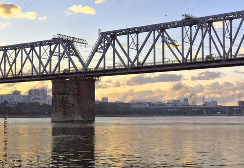 Bridge over the Ob in Novosibirsk photo