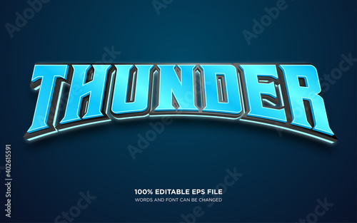 Thunder editable text style effect 