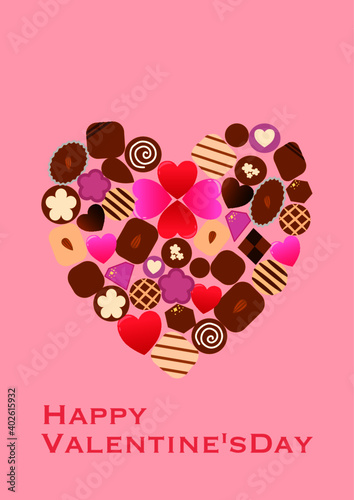 Happy Valentine'sDay‼︎
ハート型デザインイラスト♡