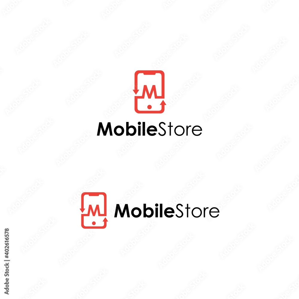 Mobile Store Logo Modern Tech Mobile Store Logo Modern Tech