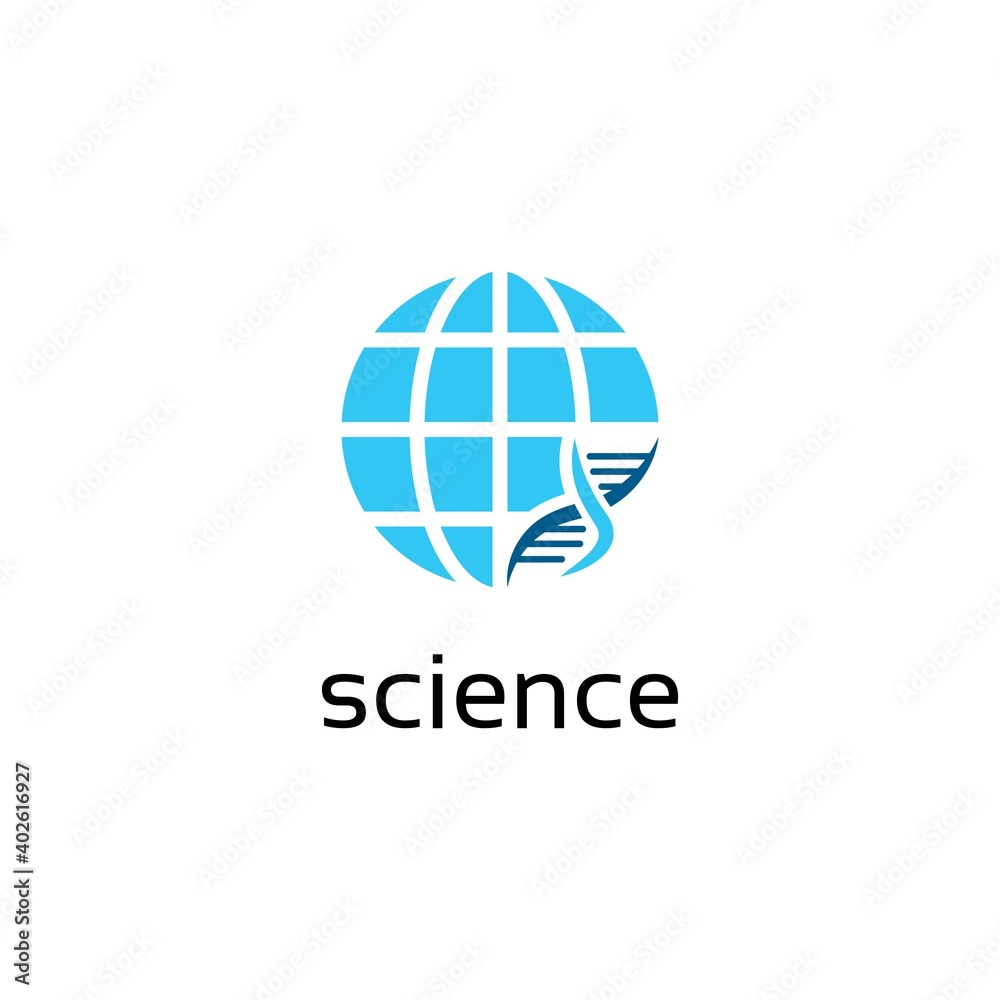 Global science illustration logo design vector template Global science illustration logo design vector template