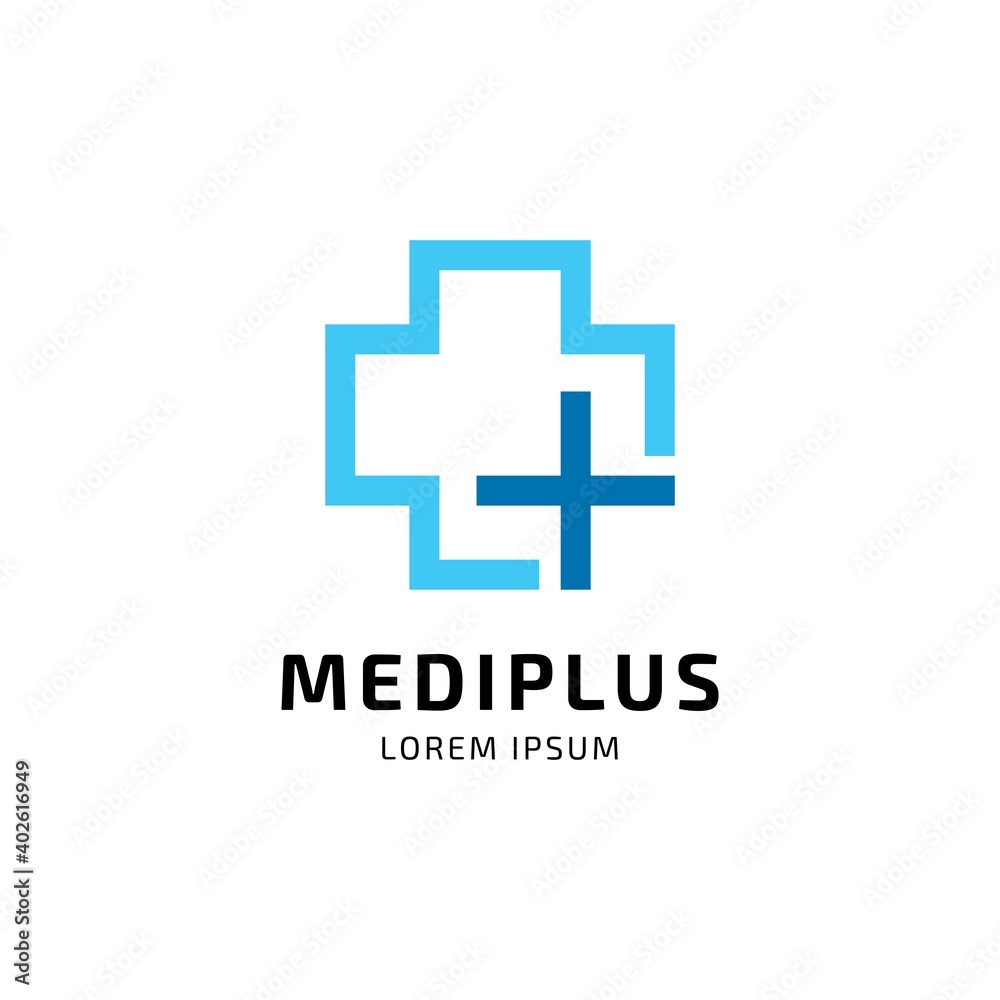 Cross symbol Medical logo design vector template Cross symbol Medical logo design vector template