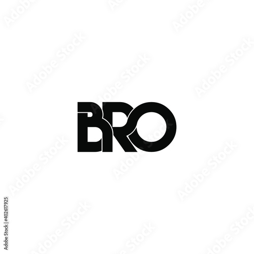 bro letter original monogram logo design