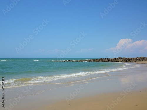 The Beach and blue sky in the daytime Morondava  Madagascar 