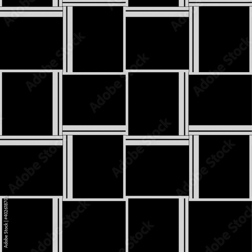 Black and white texture. Abstract seamless geometric pattern.
