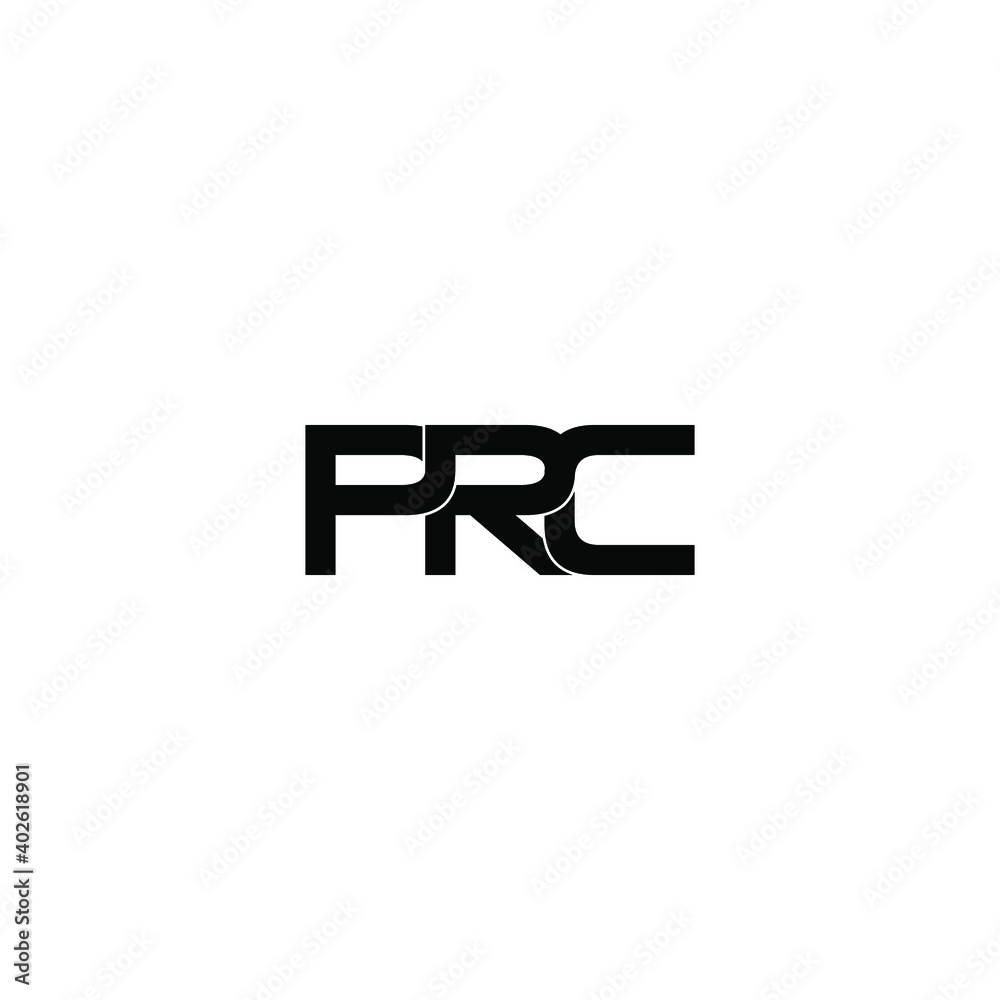 prc letter original monogram logo design