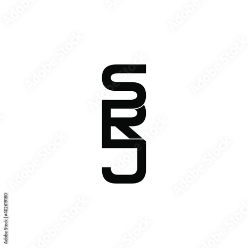 srj letter original monogram logo design