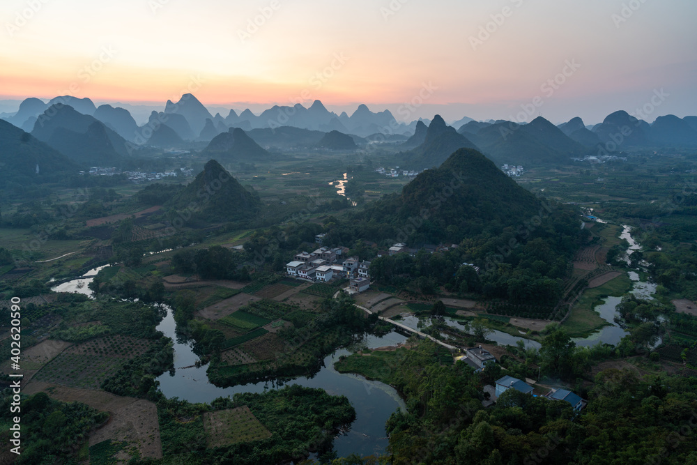 Fototapeta premium Karst Mountains in Guilin South China