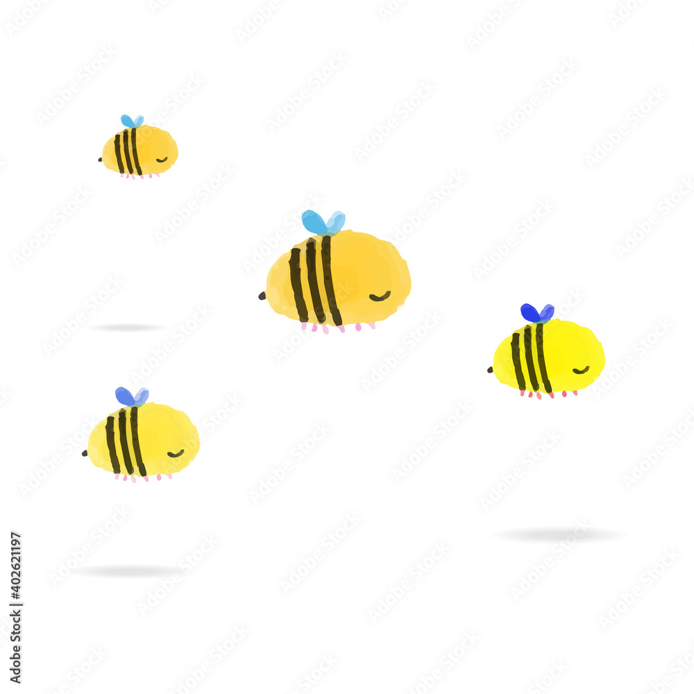 cute flying bee clipart