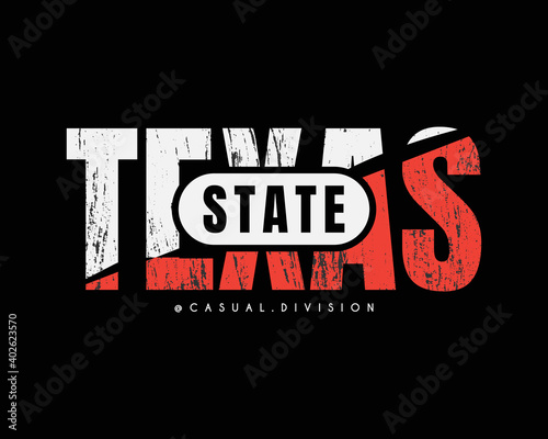 Typographic Texas lettering vector illustration great for designs of t-shirts, shirts, hoodies, etc.