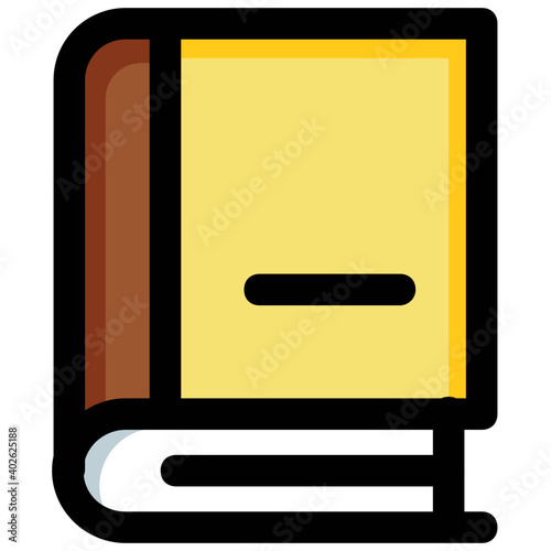 Flat vector icon closed book