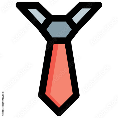 Flat vector icon tie, the representation of something formal