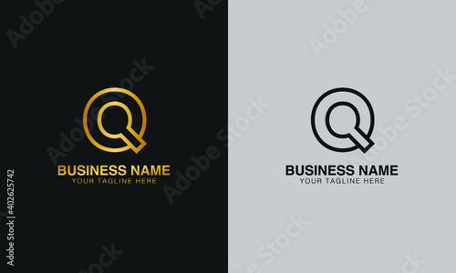 Q QQ initial logo | initial based abstract modern minimal creative logo, vector template image. luxury logotype logo, real estate homie logo. typography logo. initials logo.