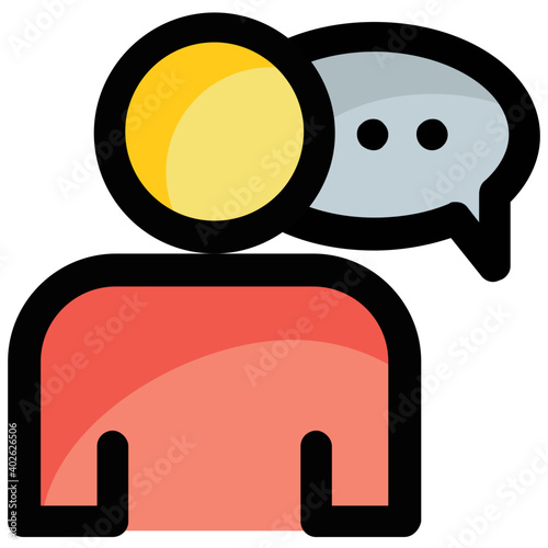 Flat vector icon of communication