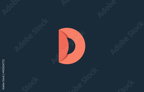 folded alphabet letter OD, DO, O logo design
