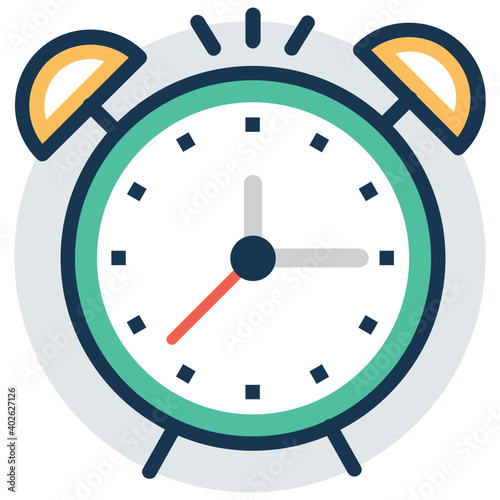 Alarm clock Vector, icon for time, alarms, waking up and morning designs