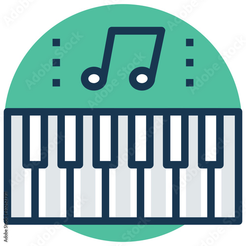 Piano vector, musical instrument illustration 