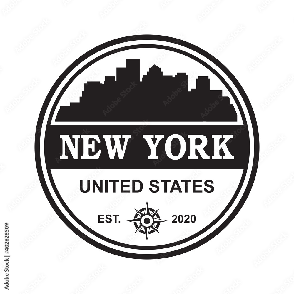 New York Skyline Silhouette Vector , America Logo