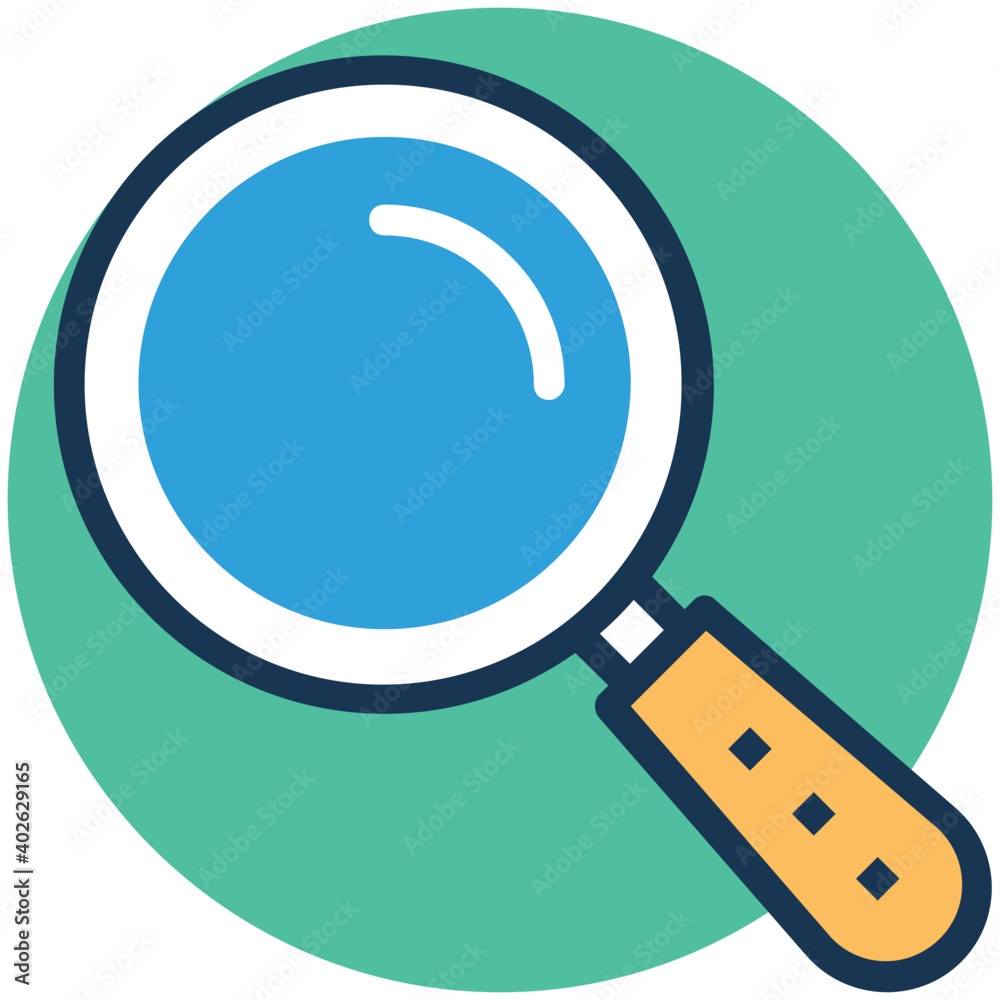 Vector illustration of magnifying glass icon