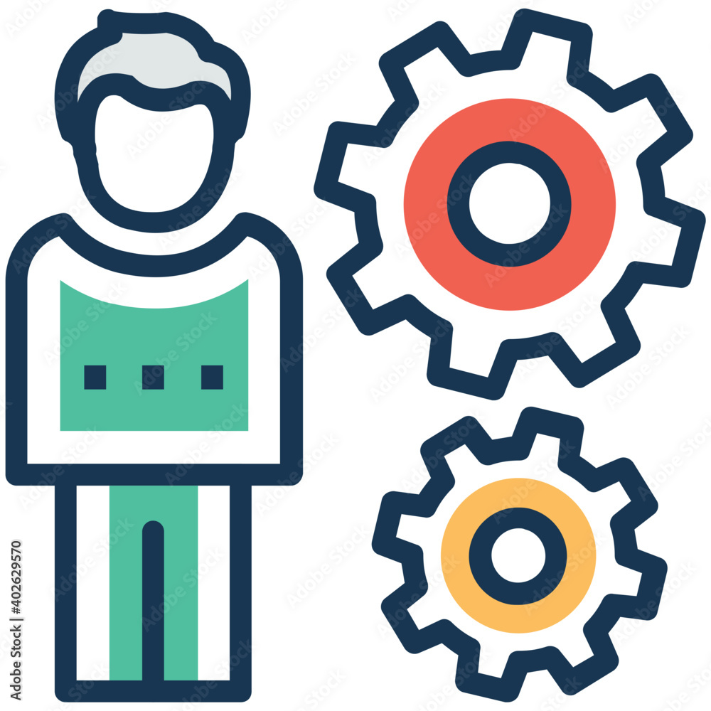 Project Production Manager Vector Illustration