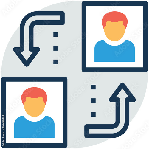 human resources turnover Vector Icon