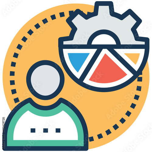 Business progress Analytical Vector Icon