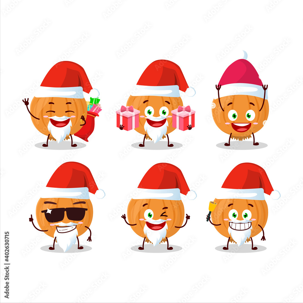 Santa Claus emoticons with onion cartoon character