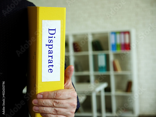 Business concept about Disparate with phrase on the page.