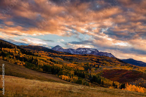 Mount Wilson in Colorado's San Juan Mountains at autumn