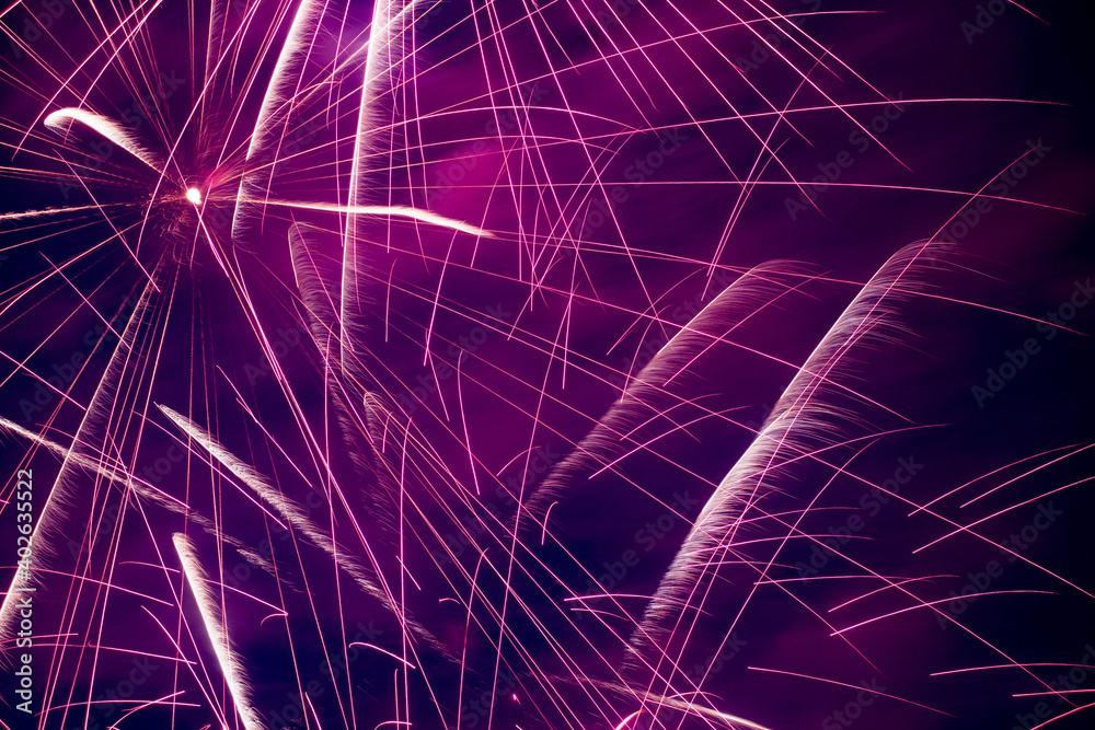 Purple Abstract Fireworks Photo