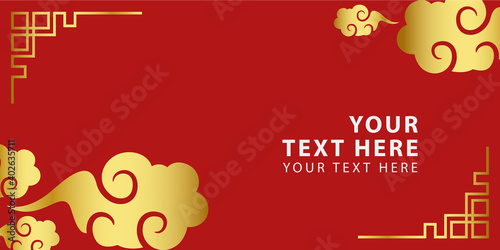 chinese new year 2021 with cloud background