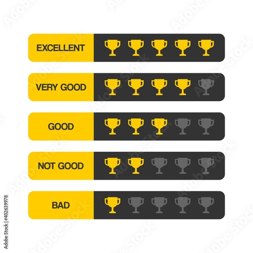 Trophy Rating with Name Icon : Sport Theme, Digital Theme, Technology Theme, Infographics and Other Graphic Related Assets.