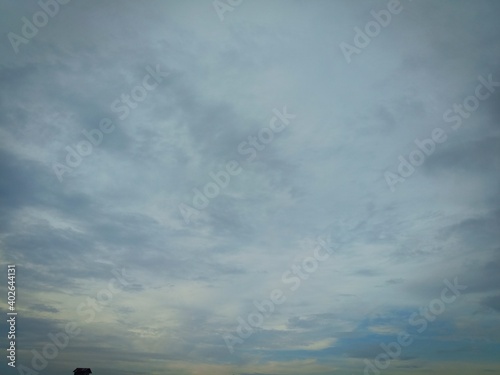 Beautiful sky background clouds. Light skies are painted in blue sky. Images of clouds in the sky airspace.