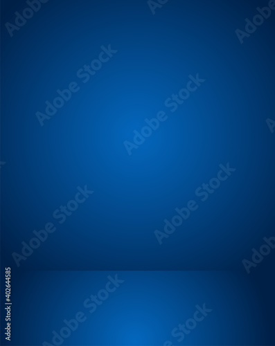 Empty blue studio room Backdrop. Light interior with copyspace for your creative project . Vector illustration EPS 10