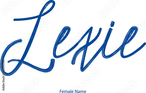 Lexie Female name - in Stylish Lettering Cursive Typography Text