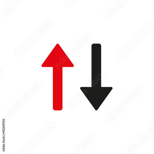 Free Download Download and upload icon isolated on white background. Simple black and red icons in trendy flat style. illustration, - GFXLoad