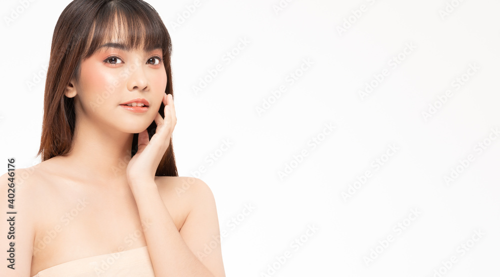 Beauty asian women portrait face with skin care healthy and skin. Beauty asian women portrait face with skin care healthy and skin.
