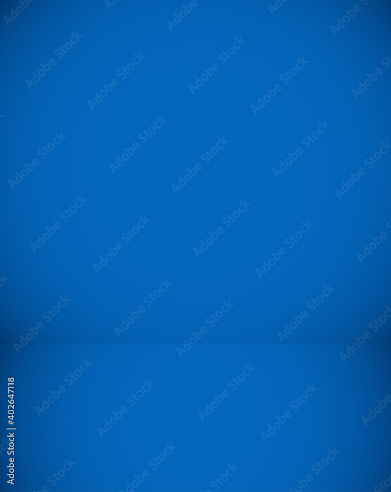 Obraz premium Empty blue studio room Backdrop. Light interior with copyspace f