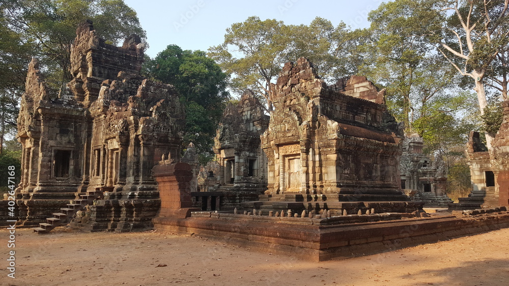 Cambodia. Chau Say Tevoda temple. The Hindu temple was built in the 12th century. Siem Reap city.  Siem Reap province.