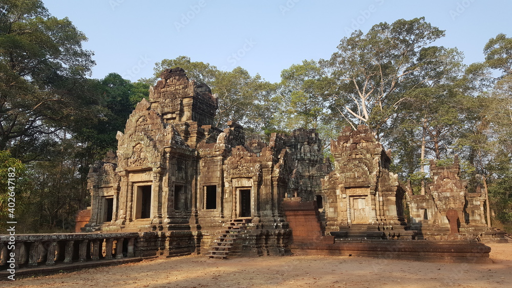 Cambodia. Chau Say Tevoda temple. The Hindu temple was built in the 12th century. Siem Reap city.  Siem Reap province.
