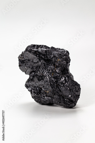raw coal isolated in white background