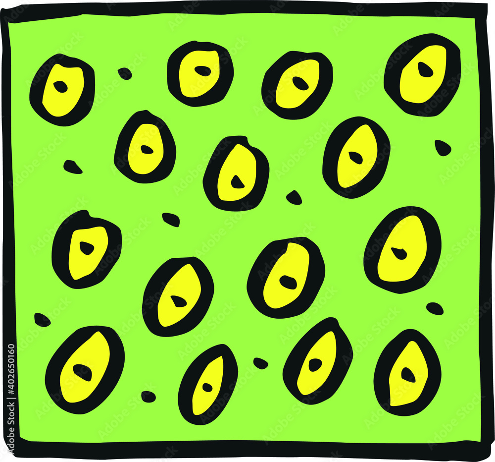 Fototapeta premium Cloth with dots original simple hand drawing converted to vector and colored 